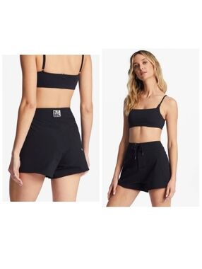 Billabong Sol Searcher Black High Rise High Waist Fixed 2" Boardshorts Size 3